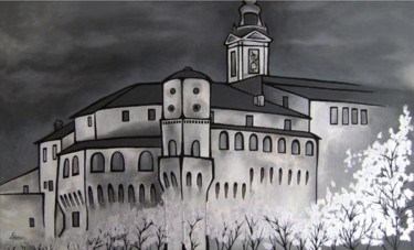 Painting titled "Angolo delle mura d…" by Letizia Romagnoli, Original Artwork