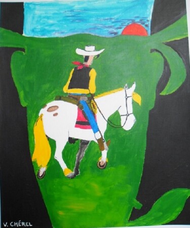 「Poor lonesome cow-b…」というタイトルの絵画 Leveille Véroniqueによって, オリジナルのアートワーク, アクリル