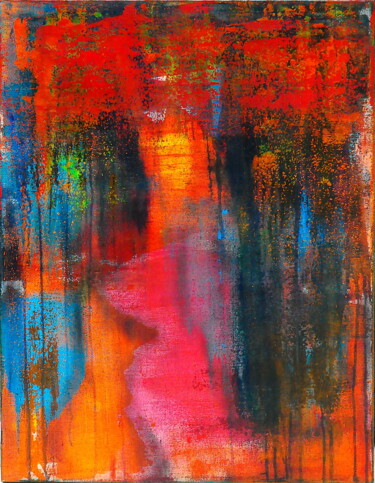 Malerei mit dem Titel "November Rain" von Liudmila Levitas, Original-Kunstwerk, Acryl