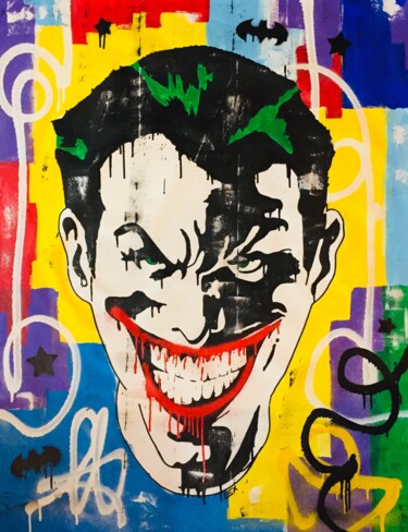 Malarstwo zatytułowany „Graffiti Joker” autorstwa Lex, Oryginalna praca, Akryl