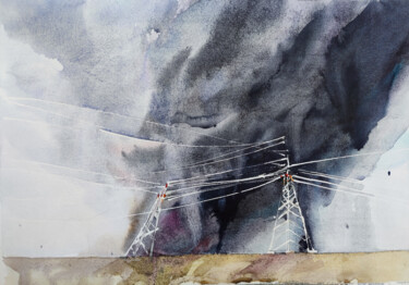 绘画 标题为“A storm warning” 由Leyla Zhunus, 原创艺术品, 水彩
