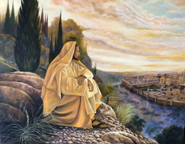 Pintura intitulada "Jesus ( copy )" por Luciano Fernandes, Obras de arte originais, Óleo