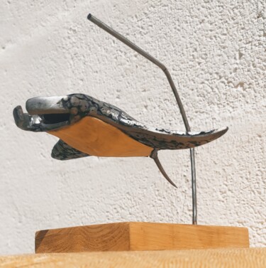 Escultura intitulada "L'ENVOL" por Lh Art Créa, Obras de arte originais, Madeira