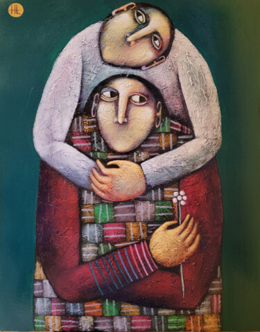 Peinture intitulée "FOUND LOVE" par Liana Asatryan, Œuvre d'art originale, Huile Monté sur Châssis en bois