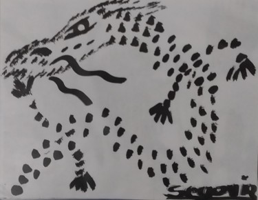 「El chi del dragón.」というタイトルの絵画 Eduardo González.によって, オリジナルのアートワーク, インク
