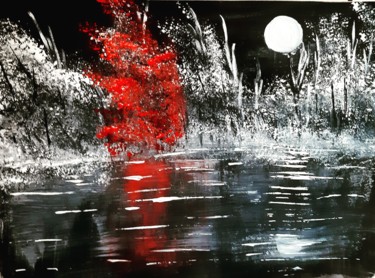 Картина под названием "Грусть одиночества" - Артем Гаценко, Подлинное произведение искусства, Акрил Установлен на Деревянная…