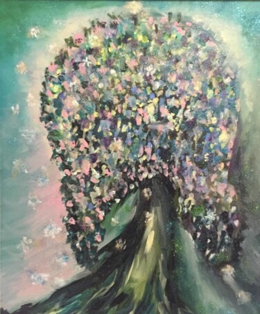 Painting titled "tree of life" by Lidi Fon Rid, Original Artwork, Oil