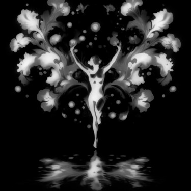Цифровое искусство под названием "Hyperspace Noir Blo…" - Lidija Nidorfer, Подлинное произведение искусства, 2D Цифровая Раб…