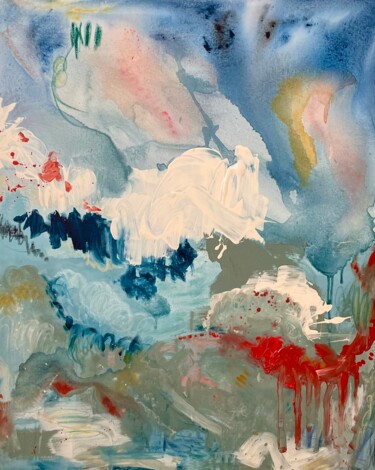 Картина под названием "Abstraktes, moderne…" - Lidia Südhoff, Подлинное произведение искусства, Акрил Установлен на Деревянн…