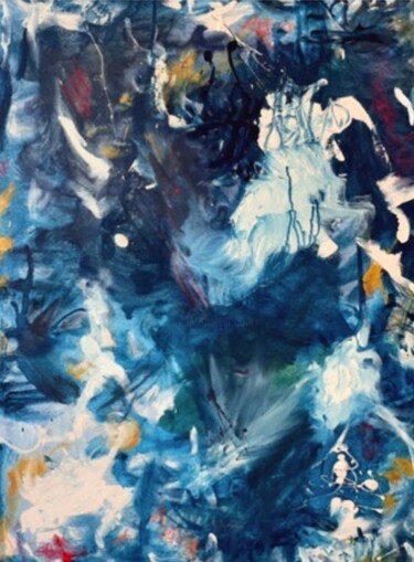 제목이 "Gemälde abstrakt bl…"인 미술작품 Lidia Südhoff로, 원작, 아크릴 나무 들것 프레임에 장착됨