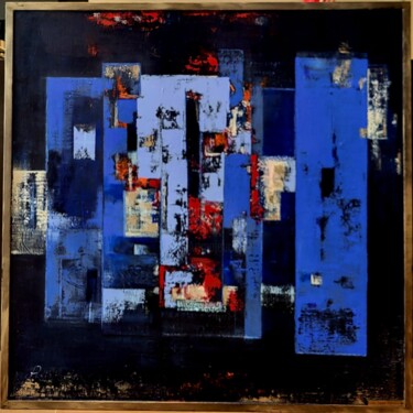 Painting titled "BLUE ABSTRACT" by Lidia Zadeh Petrescu, Original Artwork, Acrylic