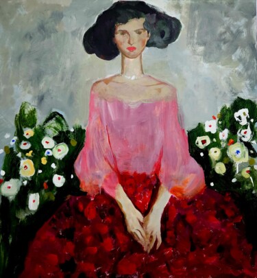 Painting titled "ELEGIE" by Lidia Zadeh Petrescu, Original Artwork, Acrylic