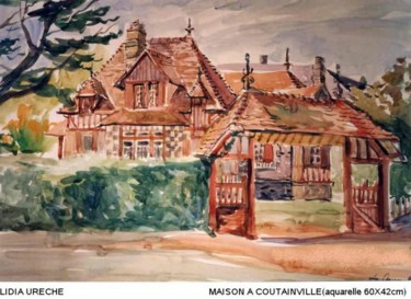 Peinture intitulée "Coutainville" par Lyria, Œuvre d'art originale, Huile