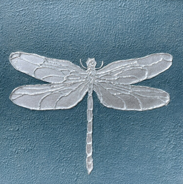 Painting titled "Dragonfly" by Lidiia Isakova, Original Artwork, Acrylic Mounted on Wood Stretcher frame