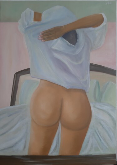 Painting titled "Female body" by Lidiia Sazonova, Original Artwork, Oil