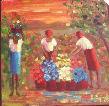 Painting titled "mulheres colhendo f…" by L.Spinelli, Original Artwork