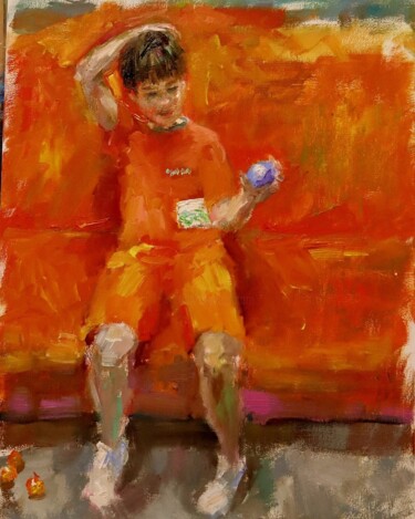 Peinture intitulée "Оранж" par Lika Meller, Œuvre d'art originale, Huile