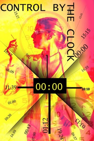 Digital Arts titled "Clock control -Digi…" by Lila Benharush, Original Artwork, Collages
