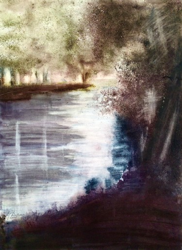 Peinture intitulée "Clair obscur" par Lil Dupeux, Œuvre d'art originale, Aquarelle