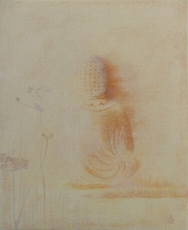 Malerei mit dem Titel "bouddha" von Liliane Bordes, Original-Kunstwerk, Acryl Auf Andere starre Platte montiert