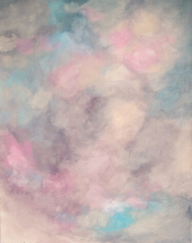 Картина под названием "Rose nebula" - Liliia Herchenova, Подлинное произведение искусства, Акрил Установлен на Деревянная па…