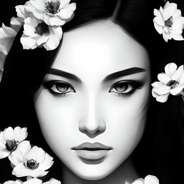 Digitale Kunst mit dem Titel "Stunning Beauty" von Liliia Surkova (3L.i.f.e), Original-Kunstwerk, Digitale Malerei