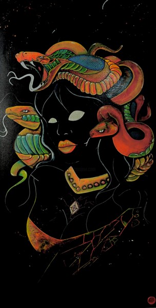 Pintura titulada "Medusa" por Lili Kárándi, Obra de arte original, Acrílico