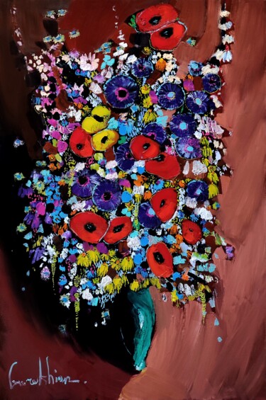 Картина под названием "Nature's Melody" - Lilith Gurekhyan, Подлинное произведение искусства, Масло Установлен на Деревянная…