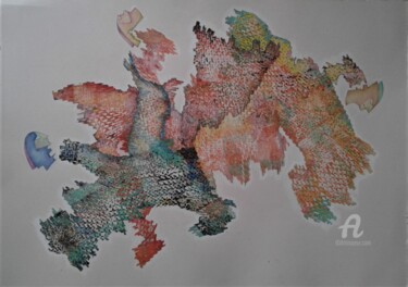 印花与版画 标题为“Three fallen angels…” 由Lilli Deutsch, 原创艺术品, 蒙纳