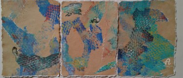 Impressões e gravuras intitulada "Three fallen angels…" por Lilli Deutsch, Obras de arte originais, Monotipo