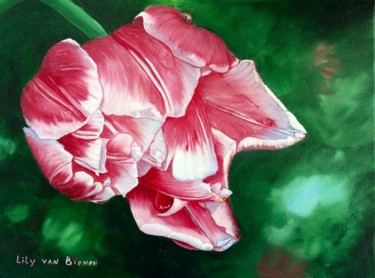 Malarstwo zatytułowany „pink-tulip.jpg” autorstwa Lily Van Bienen, Oryginalna praca, Olej