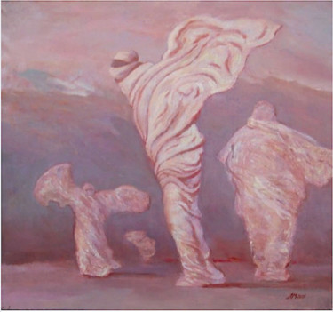 Pintura intitulada "Где мы?" por Lilia Muratova, Obras de arte originais, Óleo