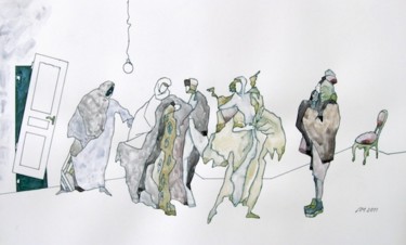 Рисунок под названием "Она пришла! (She ha…" - Лиля Муратова, Подлинное произведение искусства, Другой
