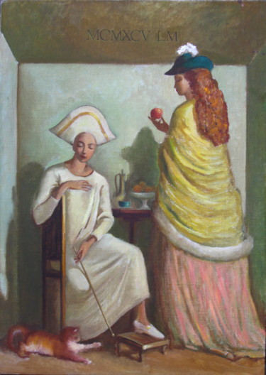 Painting titled "Завтрак. (Breakfast…" by Lilia Muratova, Original Artwork, Oil