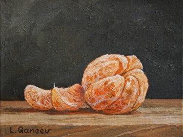 Painting titled "MANDARIN. tangerine…" by Linar Ganeew, Original Artwork, Oil