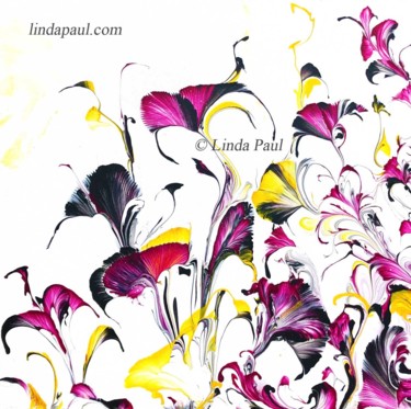 Pittura intitolato "Floral Dance Party…" da Linda Paul, Opera d'arte originale, Acrilico