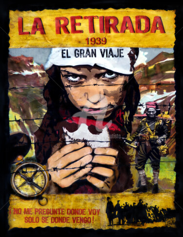 "LA RETIRADA" başlıklı Tablo Line Bautista tarafından, Orijinal sanat, Akrilik