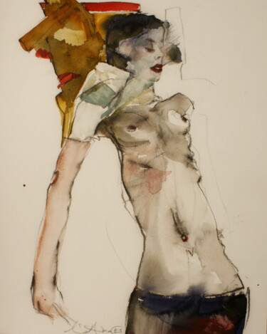 Zeichnungen mit dem Titel "Egon Schiele in Lov…" von Linet Andrea, Original-Kunstwerk, Graphit