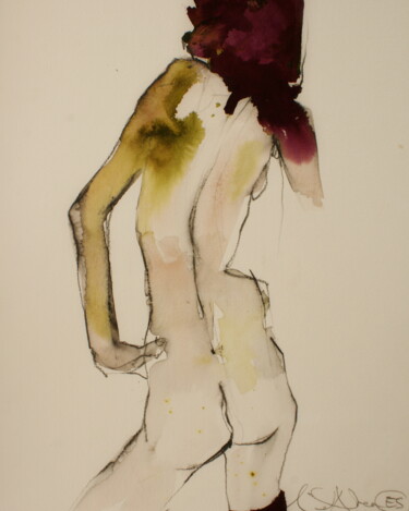 Disegno intitolato "Egon Schiele in Lov…" da Linet Andrea, Opera d'arte originale, Grafite