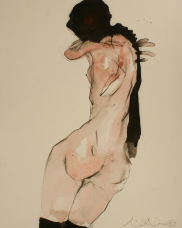 Disegno intitolato "Egon Schiele in Lov…" da Linet Andrea, Opera d'arte originale, Grafite