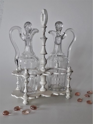 Diseño titulada "Carafes cristal et…" por Lin-Et-Patine, Obra de arte original, Accesorios