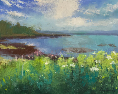 Картина под названием "Scotland Landscape…" - Ling Strube, Подлинное произведение искусства, Масло