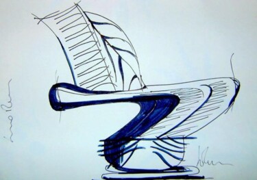 Dessin intitulée "ACQUA CHAIR - Desig…" par Lino Ruiu, Œuvre d'art originale