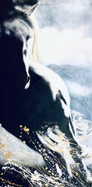 Ζωγραφική με τίτλο "La Forza" από Lino Scerbo, Αυθεντικά έργα τέχνης, Ακρυλικό Τοποθετήθηκε στο Ξύλινο φορείο σκελετό