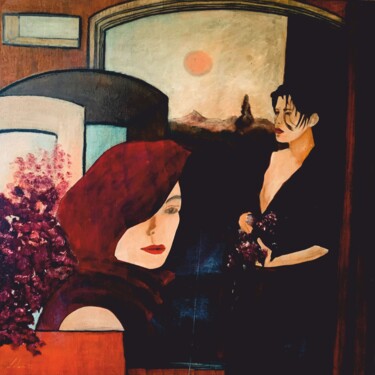 Картина под названием "Sogno 2" - Lino Scerbo, Подлинное произведение искусства, Масло Установлен на Деревянная панель