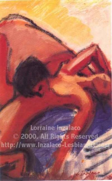 Arte digital titulada "The Kiss" por Lorraine Inzalaco, Obra de arte original