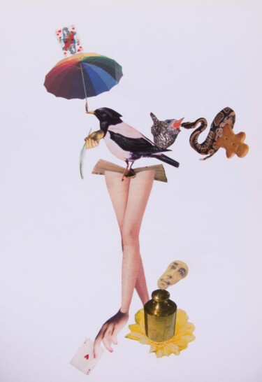 Collages titled "La Pie Volage, ou l…" by Lioncaresse, Original Artwork, Paper