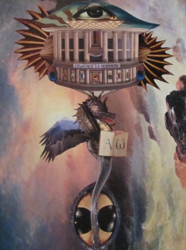 Collages titulada "Verrou Ouvert" por Lioncaresse, Obra de arte original, Papel
