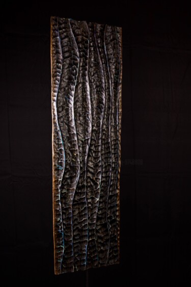 雕塑 标题为“bluescale” 由Lionel Le Coq, 原创艺术品, 木