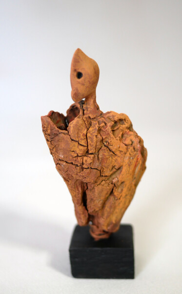 Skulptur mit dem Titel "Figure -Totem 6" von Lionel Le Jeune, Original-Kunstwerk, Holz